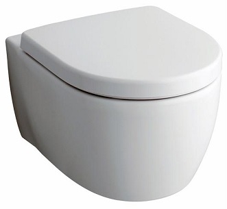 Унитаз подвесной Geberit iCon 204060000 безободковый + Крышка-сиденье для унитаза Geberit iCon 574130000 с микролифтом