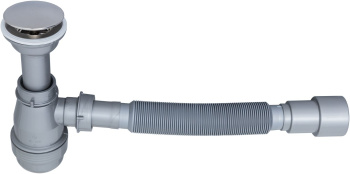 Сифон для раковины серый Aquanet d40/50, 00312687