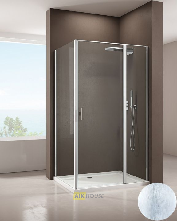 Душевой уголок Allen Brau Priority 100x90 серебро браш 3.31005.BA + 3.31017.BA