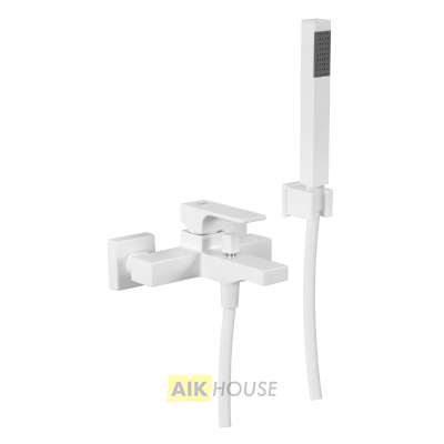 Смеситель для ванны с душем Remer Absolute AU02BO, белый матовый