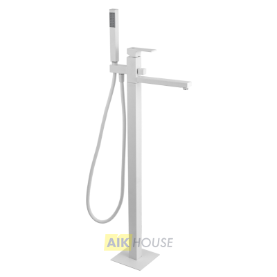 Смеситель для ванны с душем Remer Absolute AU08BO, белый матовый