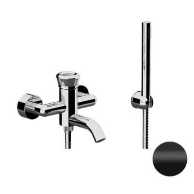 Смеситель для ванны с душем Remer Element ET02NO, черный матовый