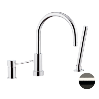 Смеситель для ванны с душем Remer Minimal N072NP, никель брашированный