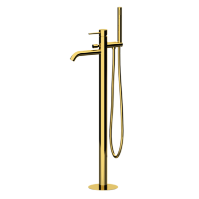 Смеситель для ванны с душем Remer X Style X08DO, золото глянцевое