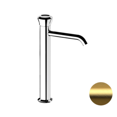 Смеситель для раковины Remer Element ET11LXLBG, золото брашированное