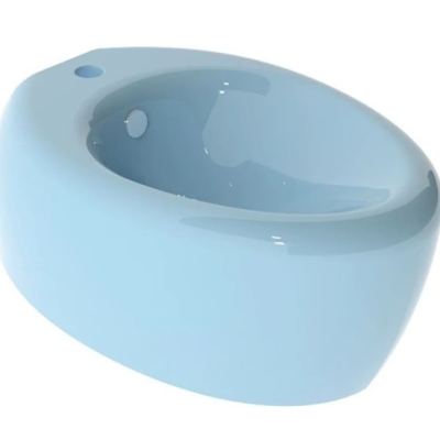 Биде подвесное GSG Ceramic Design Touch TOBISO022, голубой глянцевый