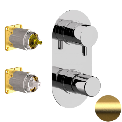Смеситель для душа Daniel Trilogy TG612D2KBDP, золото