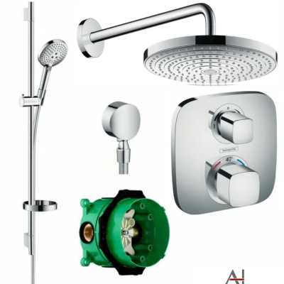 Душевой комплект встраиваемый Hansgrohe Raindance Select E 300 27378000+26630000+27506000+15714000+1800180