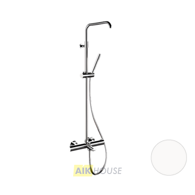 Душевая система термостатическая с изливом Remer Elegance EQ34A7MMSSOFBO, белый матовый