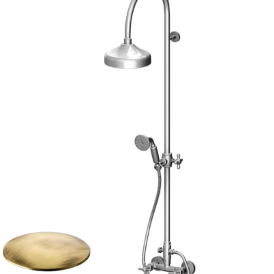 Душевая система GATTONI TRD TR508/18VB, матовая античная латунь