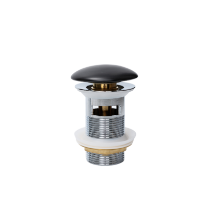Донный клапан Gid  с переливом Blm100-1 74407K черный матовый 7x7x10