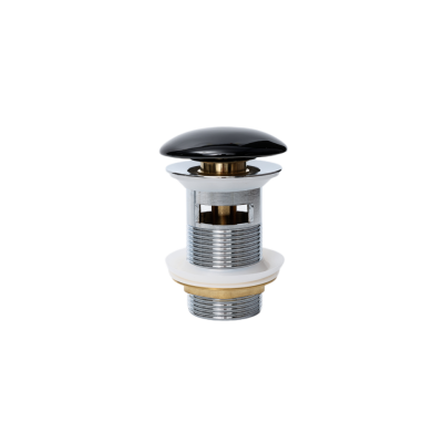 Донный клапан Gid  с переливом Bl100-1 72202K черный глянцевый 7x7x10