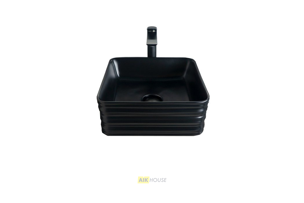 Раковина Gid Bm965 53339 накладная черная матовая 38.5x38.5x13.5