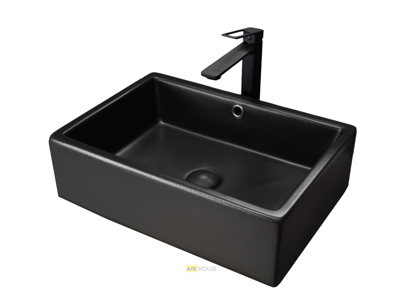 Раковина Gid N9129bg 53381 накладная черная графит 50x38x14.5
