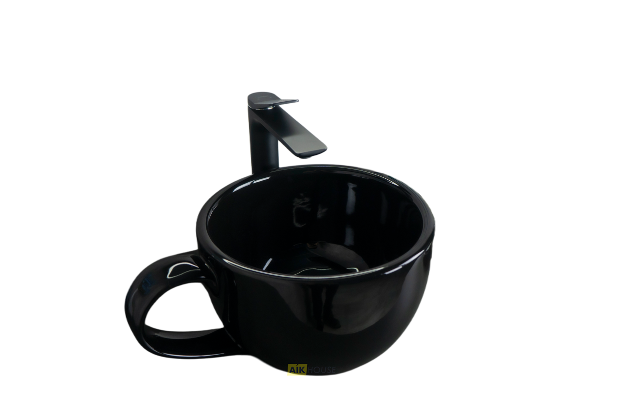Раковина Gid Nc9077 52230 накладная черная глянцевая 40x30x18