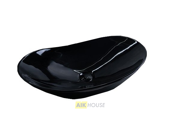 Раковина Gid BL9811 53349 накладная черная глянцевая 61x37x15