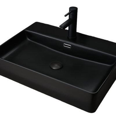 Раковина Gid Bm9256 53375 накладная черная матовая 60x42x14