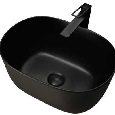 Раковина Gid N9302bg 53377 накладная черная графит 45x32x22