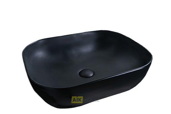 Раковина Gid Bm1302 53348 накладная черная матовая 50x40x14
