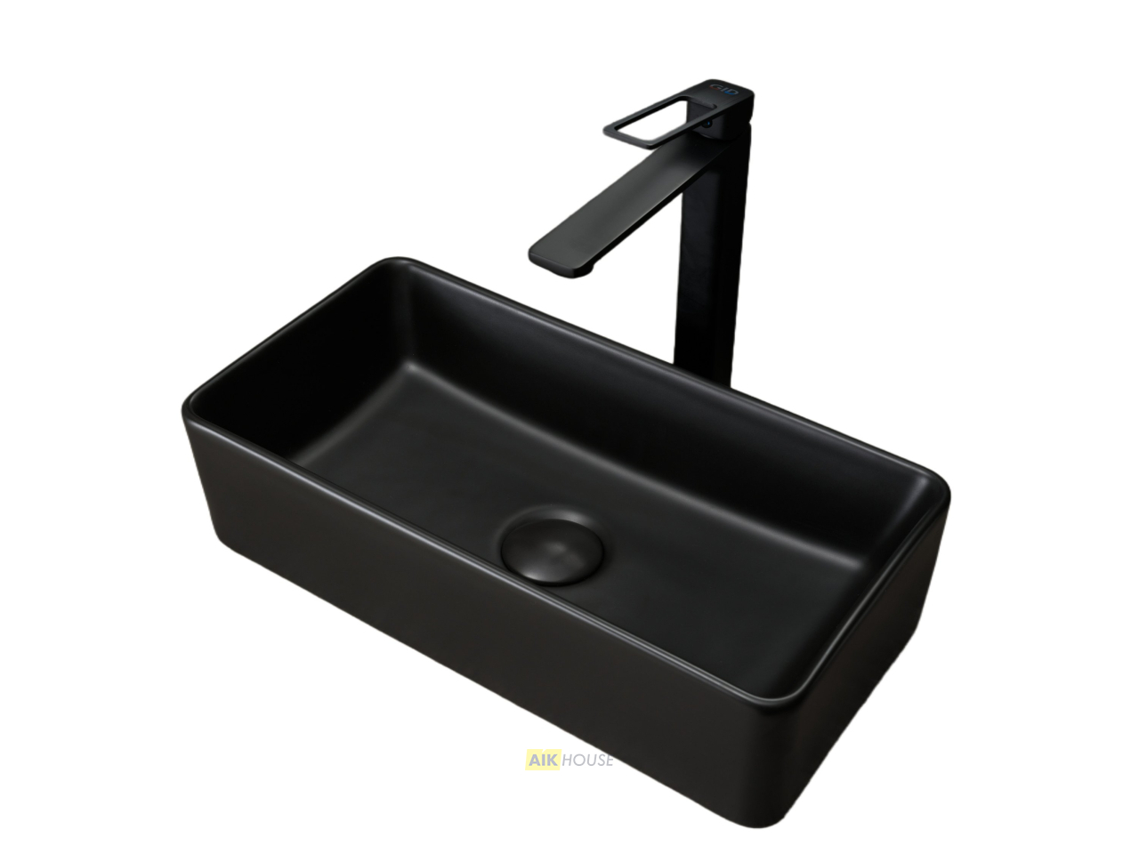Раковина Gid Bm1104 53359 накладная черная матовая 46x23x12