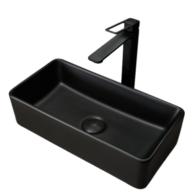 Раковина Gid Bm1104 53359 накладная черная матовая 46x23x12