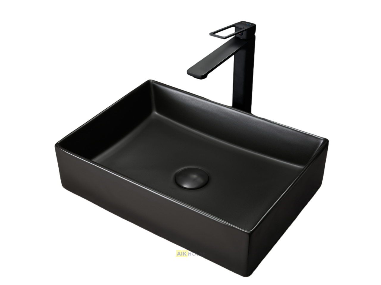 Раковина Gid Bm1204 53360 накладная черная матовая 45x32x11