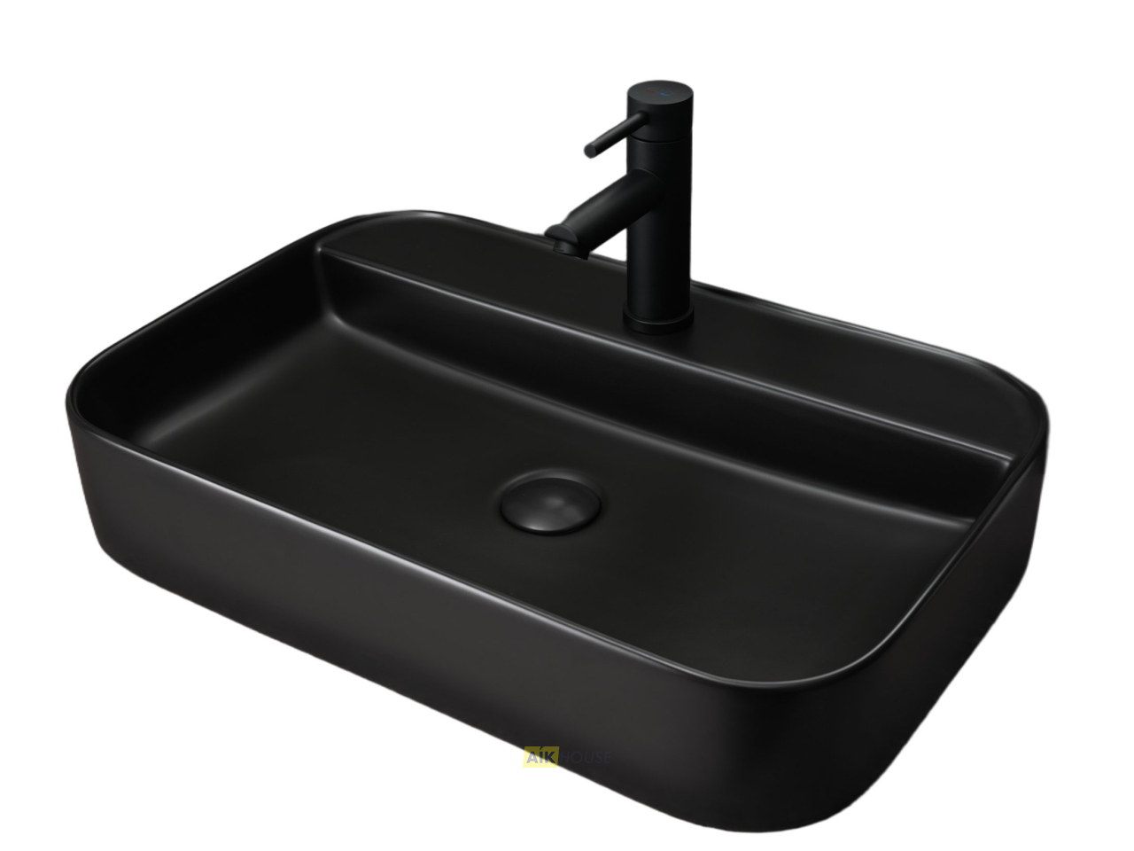 Раковина Gid Bm9660 53376 накладная черная матовая 60x40x11