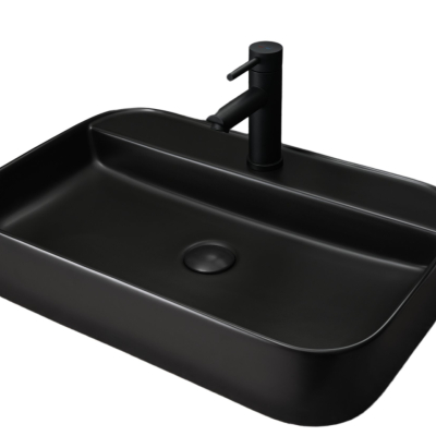 Раковина Gid Bm9660 53376 накладная черная матовая 60x40x11