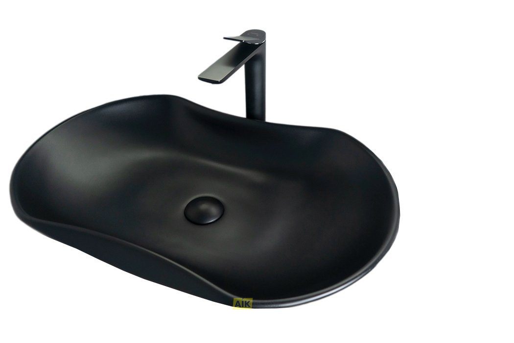 Раковина Gid Bm9175 53333 накладная черная матовая 66.5x41x12
