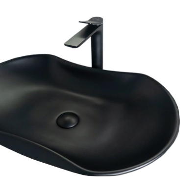 Раковина Gid Bm9175 53333 накладная черная матовая 66.5x41x12