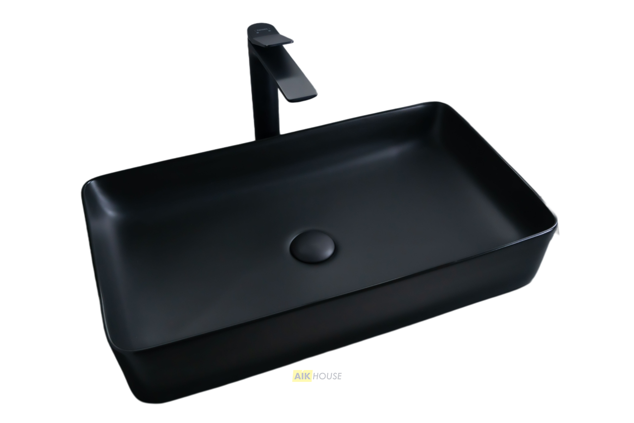 Раковина Gid Bm9396 53344 накладная черная матовая 60x34x11
