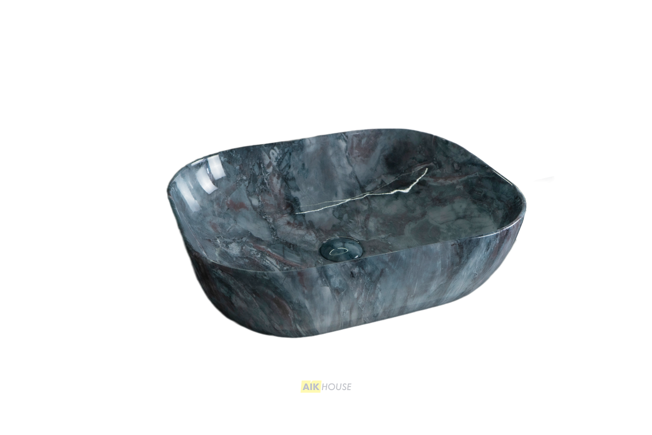 Раковина Gid   54401 накладная под камень глянцевая 50x40x14