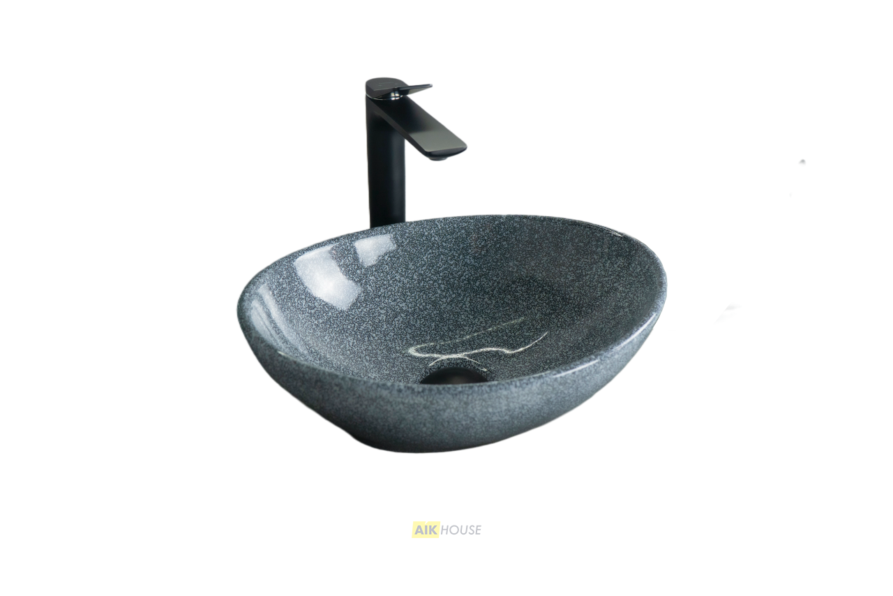 Раковина Gid Mnc331 54430 накладная под камень глянцевая 41x34x15