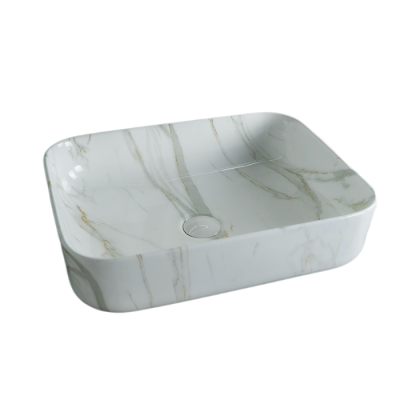 Раковина Gid Mnc190 54426 накладная под камень глянцевая 50x39x13