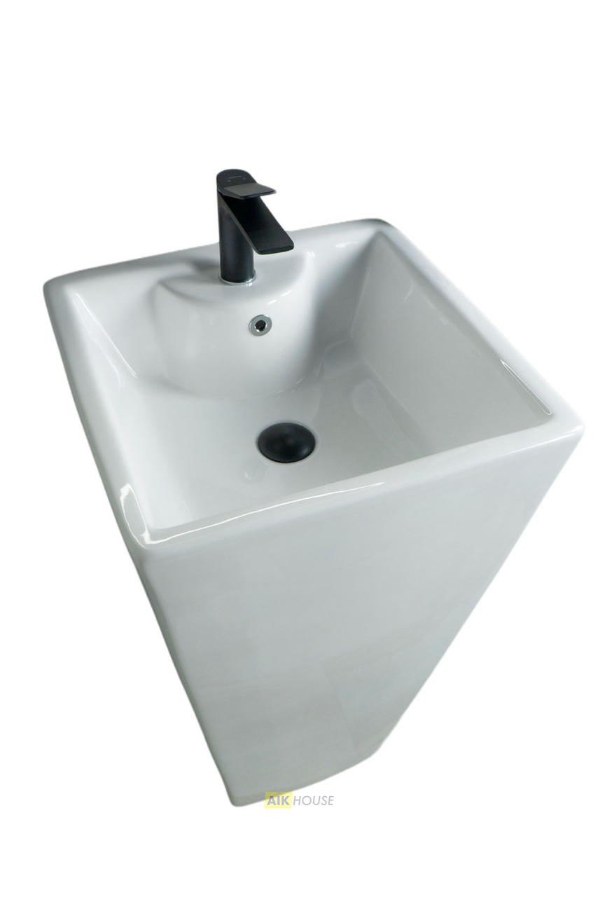 Раковина Gid Nb145 81103 накладная белая 46.5x46.5x81