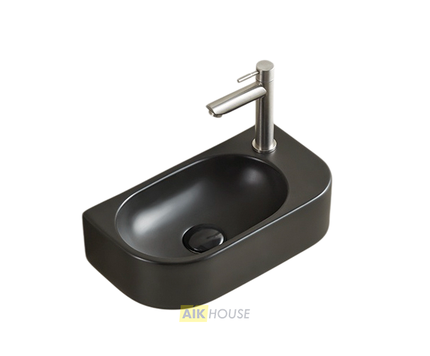 Раковина Gid Bm9274L 62204L подвесная черная матовая 40x21.5x12