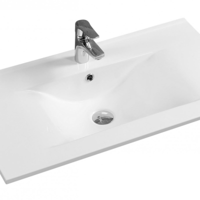 Раковина Gid NYJ807-80 71116 встраиваемая сверху белая 81x46.5x17