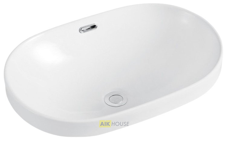 Раковина Gid S1004 71160 встраиваемая сверху белая 61x40x19