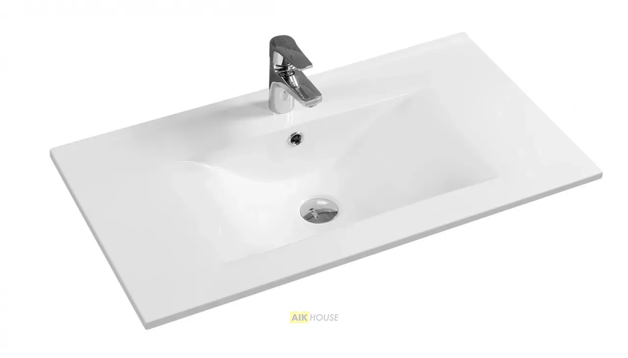 Раковина Gid NYJ807-90 71117 встраиваемая сверху белая 91x46.5x17